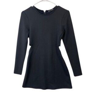 ZARA Collection Bodycon Mid Length Dress Women’s S Black Back Zip Elegant Casual